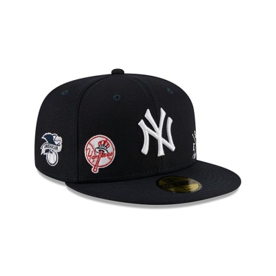 Blue New York Yankees Hat - New Era MLB Multi 59FIFTY Fitted Caps USA5803714